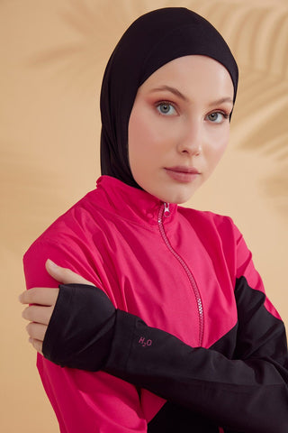 Woven Black Burkini Modest Swimwear M2316-1 - By Baano
