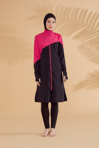 Woven Black Burkini Modest Swimwear M2316-1 - By Baano