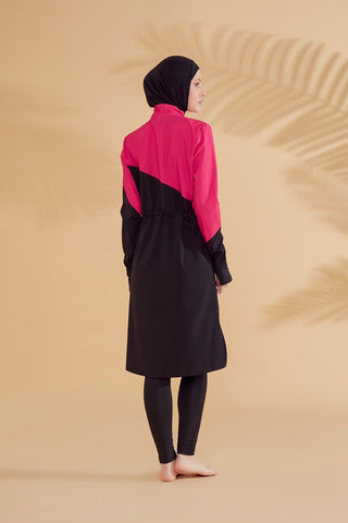 Woven Black Burkini Modest Swimwear M2316-1 - By Baano