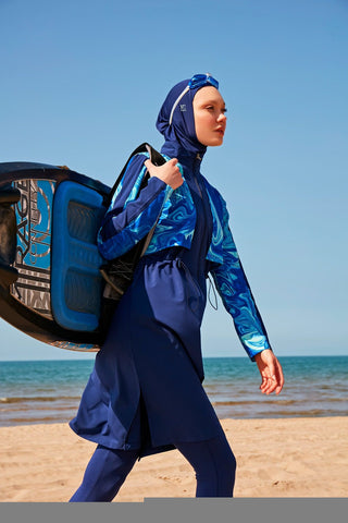Woven Navy Burkini Modest Swimwear M2319 - By Baano