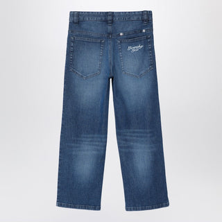 Blue Washed-effect Jeans - By Baano