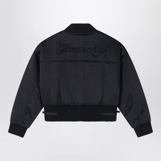 Black Bomber Jacket In Cotton Blend - By Baano