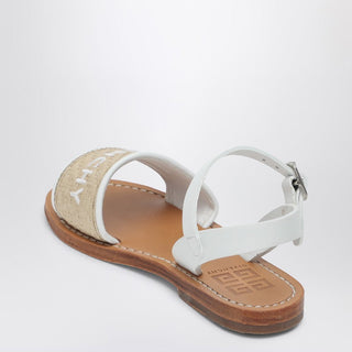 White/beige Sandals With Logo - By Baano
