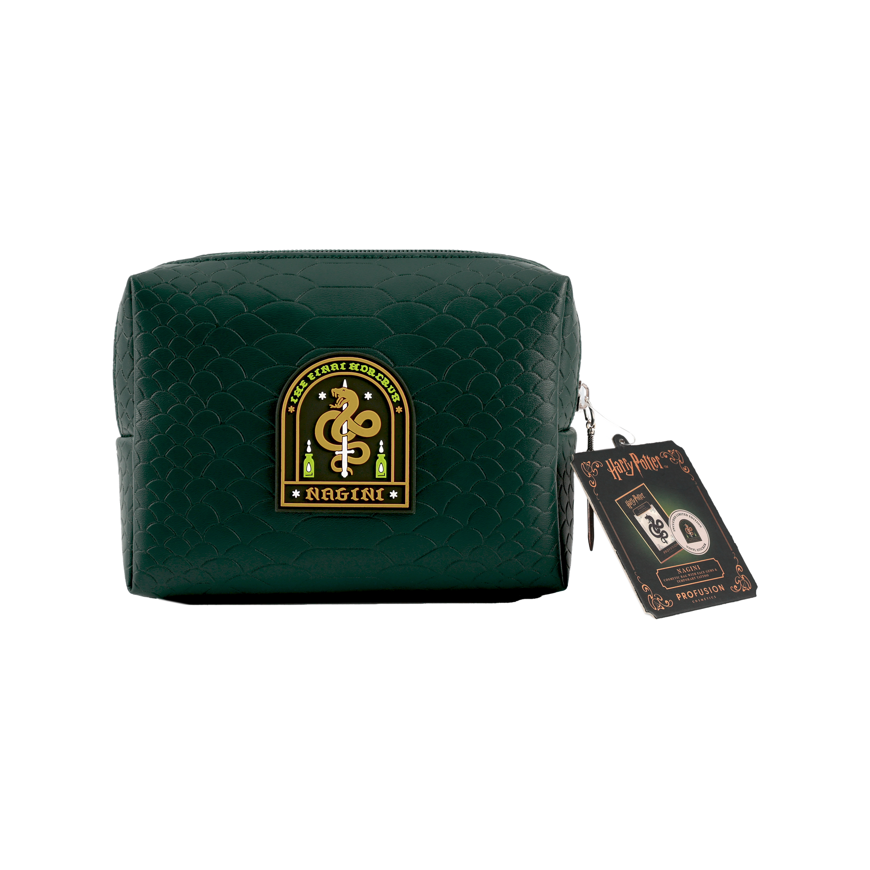 HP Dark Arts | Nagini Cosmetic Bag with Face Gems & Temporary Tattoo