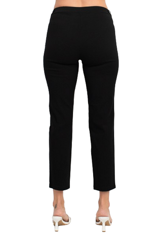 Hope & Harlow Mid Waist Side Button Millennium Ankle Pants - By Baano