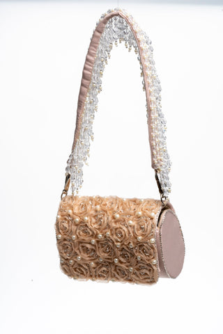 Fringe Mini Flap Bag with Floral Pattern - By Baano