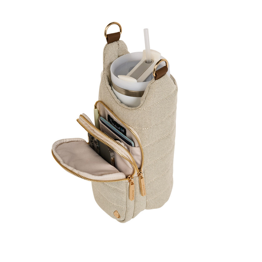HydroBag® HANDLE® - Dark Oatmeal Canvas with Canvas Vegan Leather Strap