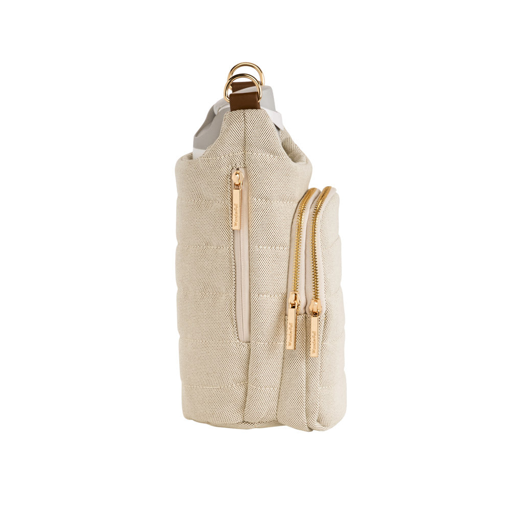HydroBag® HANDLE® - Dark Oatmeal Canvas with Canvas Vegan Leather Strap
