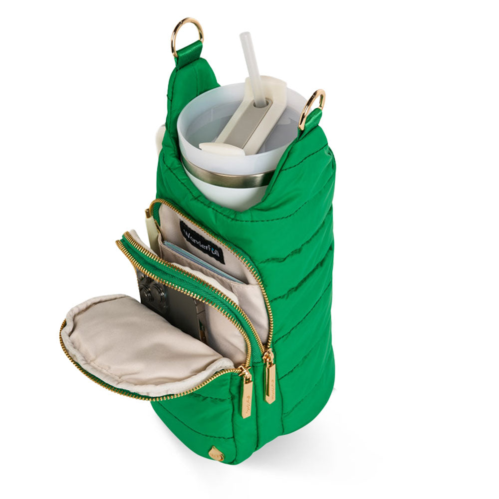 HydroBag® HANDLE™- Kelly Green with Green and White patterned strap