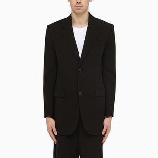 Black wool single-breasted jacket - By Baano