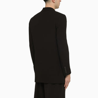 Black wool single-breasted jacket - By Baano