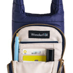 Navy HydroBag with Mahjong Embroidery and Navy, Green, White Strap