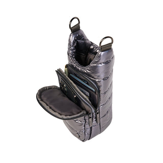 Pewter Glossy HydroBag® with Solid Strap