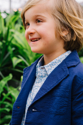 Organic Seersucker Suit Jacket - Baby - By Baano