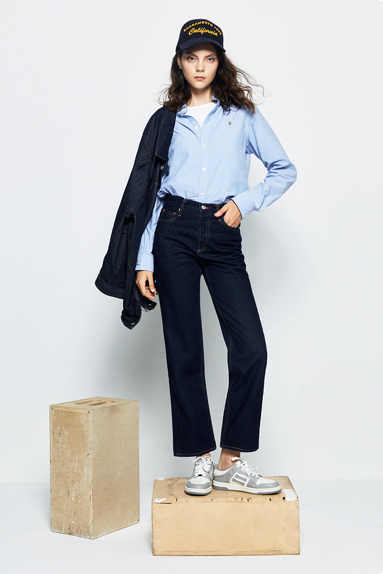 Manhattan High Rise Straight Ankle Jeans HJ160 Hey Joanie