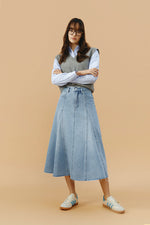Monica Swing Denim Midi Skirt HJ806 Hey Joanie