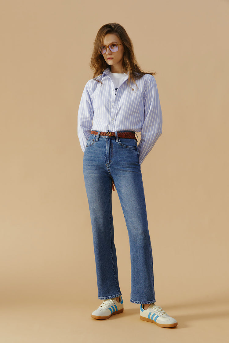 Chelsea High Rise Straight Crop Jeans HJ005 Hey Joanie