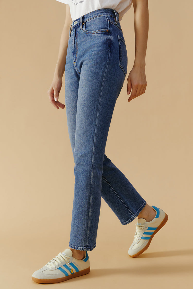 Chelsea High Rise Straight Crop Jeans HJ005 Hey Joanie