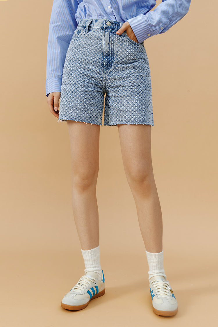Venice Tweed High Rise Shorts HJ803 [FINAL SALE] Hey Joanie