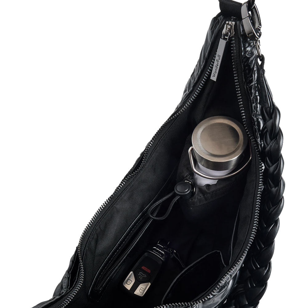 Black Pearl Half Moon HydroHobo® Bag- bottle included