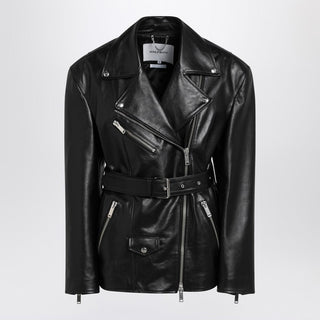 Black Belted Leather Jacket
