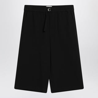Bermuda Wide Black In Cotton - By Baano