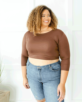 Crew Neck 3/4 Sleeve Halftee - By Baano