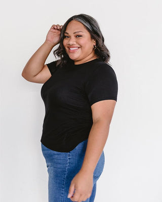 Crew Neck Boyfriend Full-Length - Layering Top - By Baano