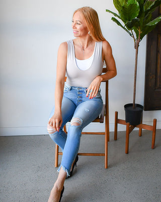 Classic Wide Strap Tank Halftee - By Baano