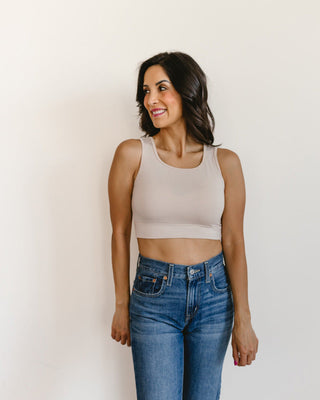 Classic Wide Strap Tank Halftee - By Baano