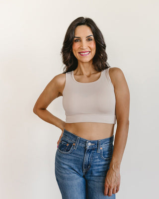 Classic Wide Strap Tank Halftee - By Baano
