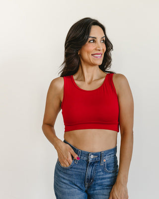 Classic Wide Strap Tank Halftee - By Baano