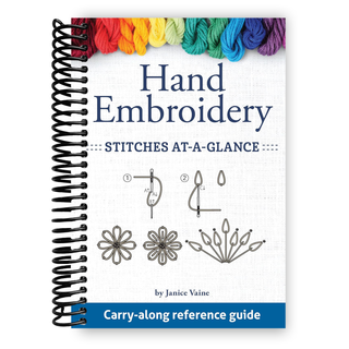 Hand Embroidery Stitches At-A-Glance: Carry-Along Reference Guide (Landauer) Pocket-Size Step-by-Step Illustrated How-To for 30 Favorite Stitches, plus Tips & Techniques and Needle & Thread Charts  (Spiral Bound) - By Baano