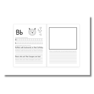 Handwriting Practice Book for Kids (Silly Sentences): Penmanship and Writing Workbook for Kindergarten, 1st, 2nd, 3rd and 4th Grade: Learn and Laugh by Tracing Letters, Sight Words and Funny Phrases (Spiral Bound) - By Baano