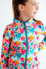 Heart Hustle Full-Zip Ruffle Active Jacket