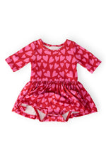 Hearts & Hugs 3/4 Sleeve Twirl Bodysuit