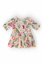 Holly Jolly Christmas 3/4 Sleeve Twirl Bodysuit