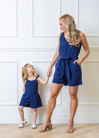 Flutter Button Front Romper - By Baano