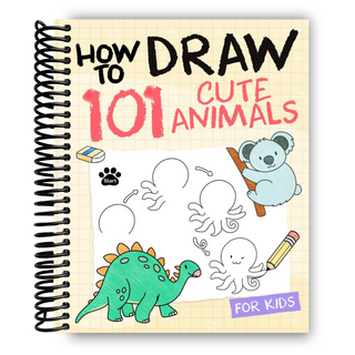 How to Draw 101 Cute Animals: For Kids (Spiral Bound) - By Baano