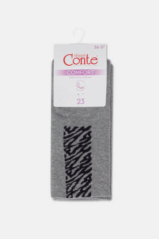 Cotton Socks Conte Comfort 570 - Zebra Stripes - By Baano