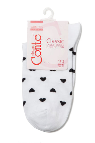 Conte Cotton Socks Classic - 143 Hearts - By Baano