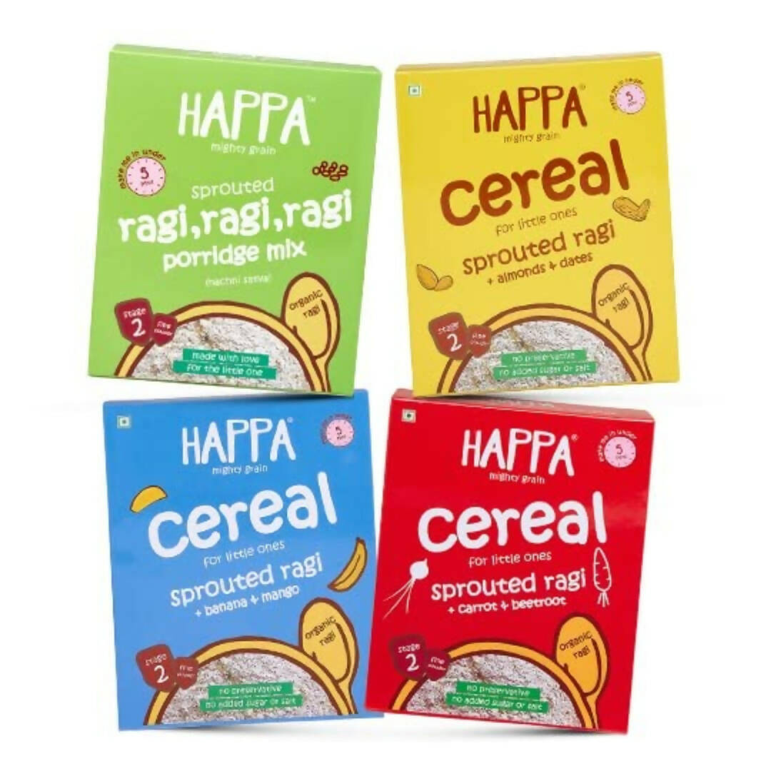 Happa Organic Baby Food, All Porridge Combo, 6 Months