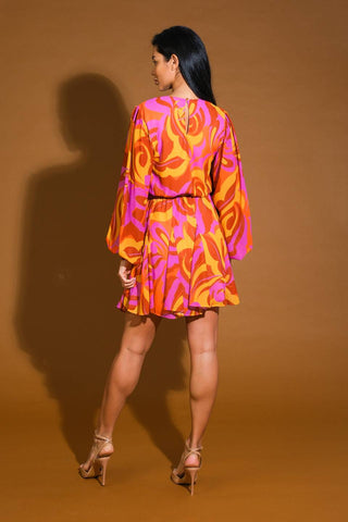 CROSS YOUR MIND WOVEN MINI DRESS - By Baano