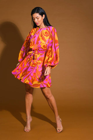 CROSS YOUR MIND WOVEN MINI DRESS - By Baano