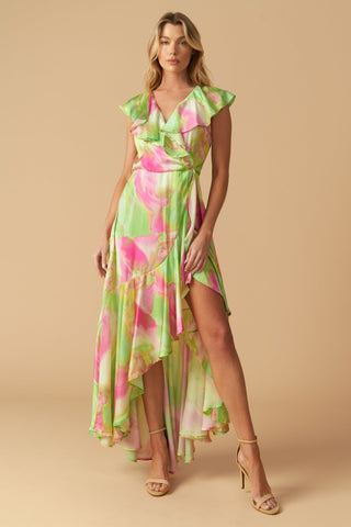 LA BEBE WOVEN SATIN MAXI DRESS - By Baano