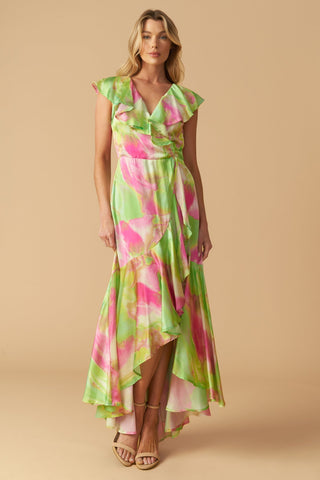 LA BEBE WOVEN SATIN MAXI DRESS - By Baano