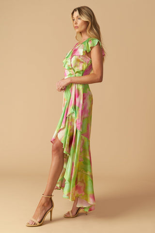 LA BEBE WOVEN SATIN MAXI DRESS - By Baano