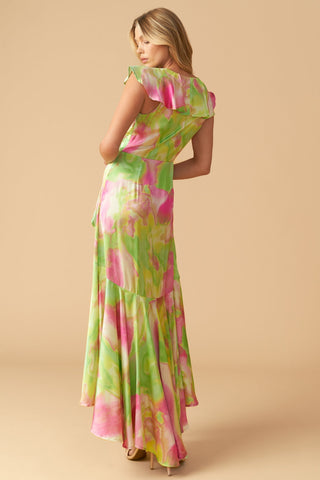 LA BEBE WOVEN SATIN MAXI DRESS - By Baano