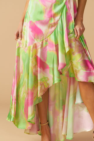 LA BEBE WOVEN SATIN MAXI DRESS - By Baano
