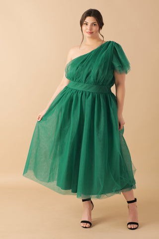 LIVELY CHARM TULLE MIDI DRESS - By Baano